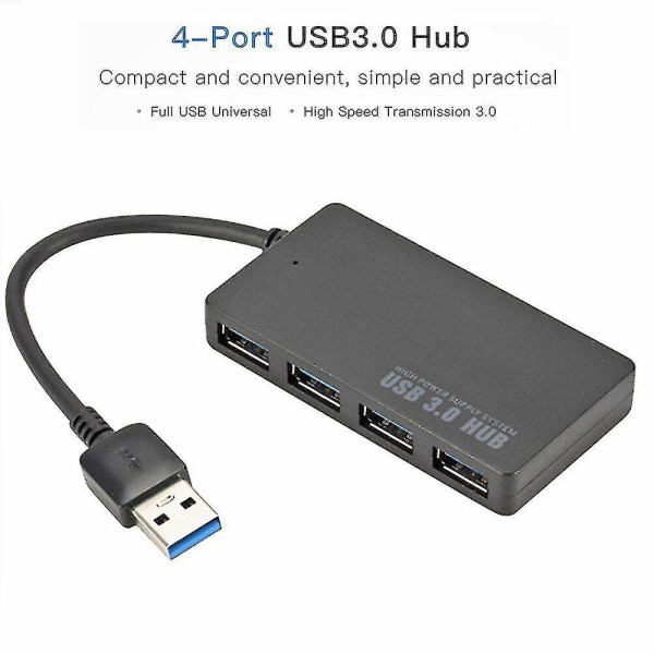 Hhcx-ultra-thin 4-port Usb3.0 Hub High Speed Indicator Light Usb Hub For Multi-device Computer Laptop