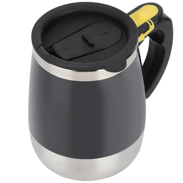 USB Opladning Rustfrit Stål Selvrørende Magnetisk Blandekrus 400ml Sort