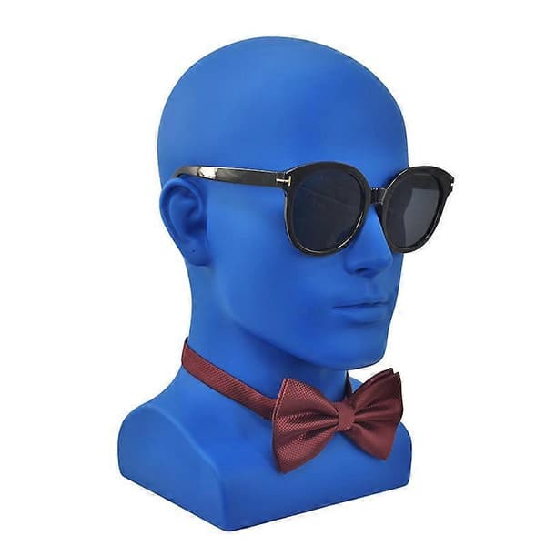 【BQ】Mandlig mannequin hoved til parykker hatte solbriller display Gold