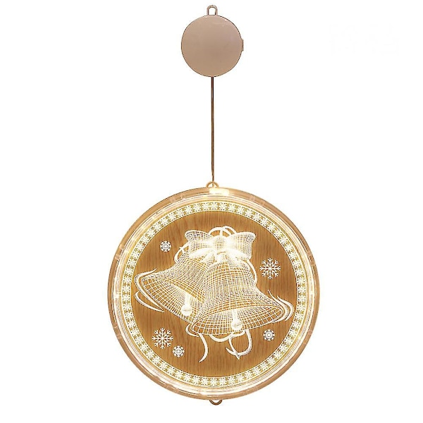 Juldekoration Nyhet Hängande 3d Fairy Light Disc Lampa BELLS 24cm