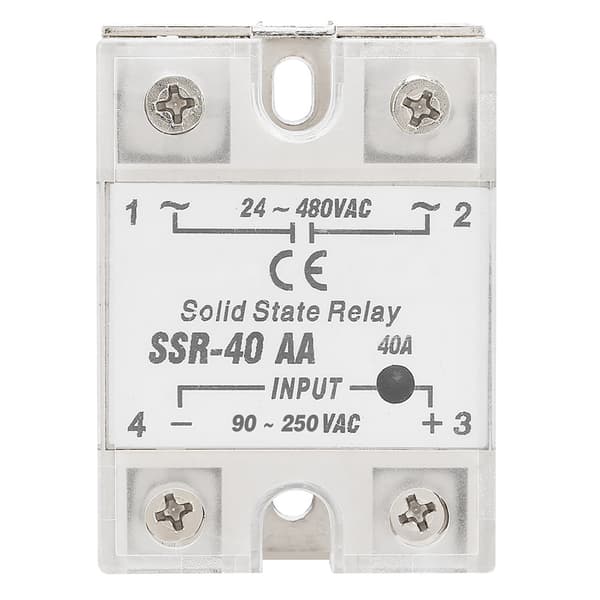 SSr 40AA 40A Solid State Relæ Modul AC-AC Input 90-250V AC Output 24-480V AC