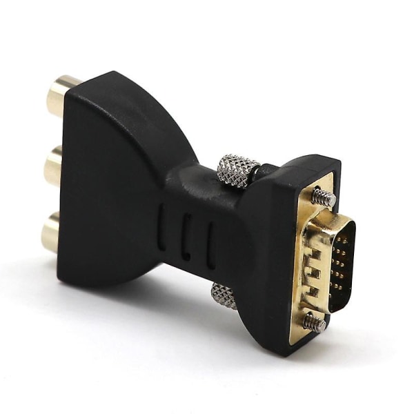 15 Pins VGA Hann til 3 RCA Video Hun M/F Adapter Connector Plug Jack Converter