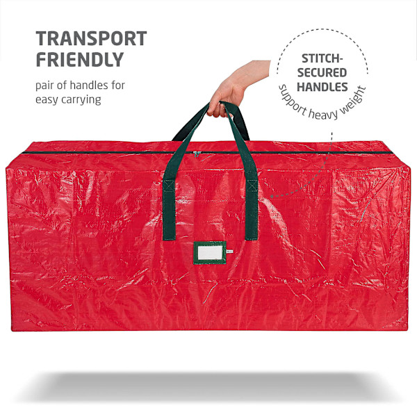 Hhcx-large Christmas Tree Storage Bag - Fits Up To 9 Ft Tall Holiday Artificial Disassembled Trees With Durable Reinforced Handles & Dual Zipper - Wat red 165*38*76cm