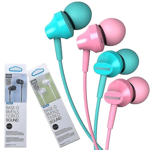 Musikkhodetelefon 3,5 mm In-ear Bass Wire Headset med mikrofon for mobiltelefoner