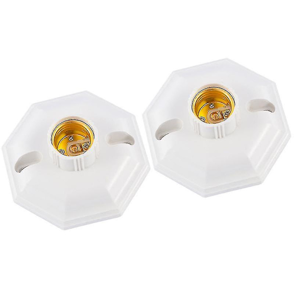 2st E27 Skruvlamphållare Octagon Slitstark 250v 6a Ljusbaser