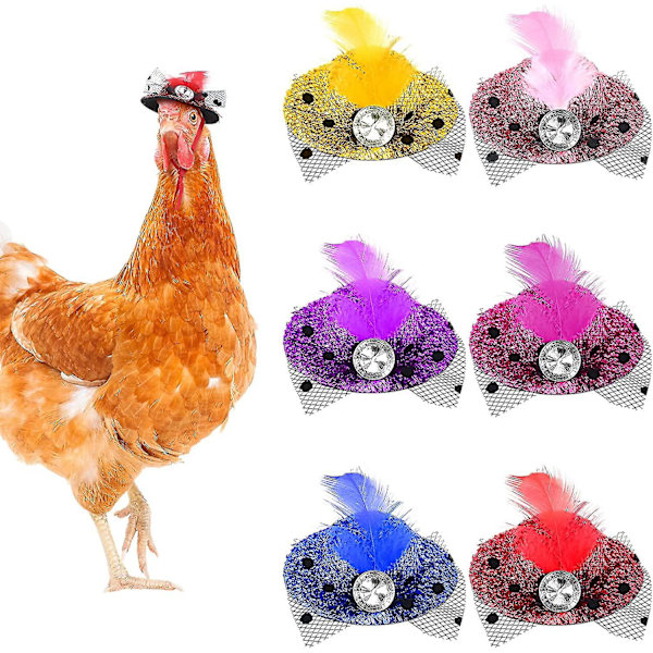 Pieces Kyllinghatter til høner Tiny Pets Funny Chicken Accessories Fea