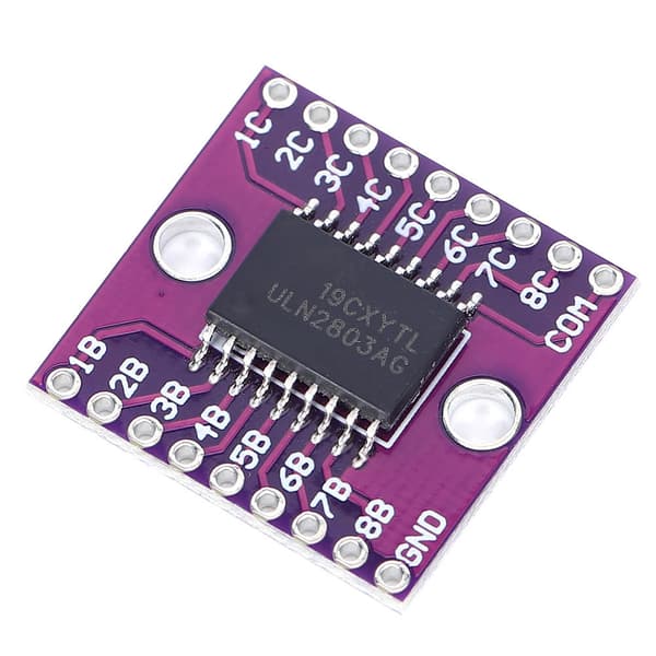 2 kpl ULN2803A Darlington Transistor Array -moduuli 50 V violetti teollisuuden sähkötarvike
