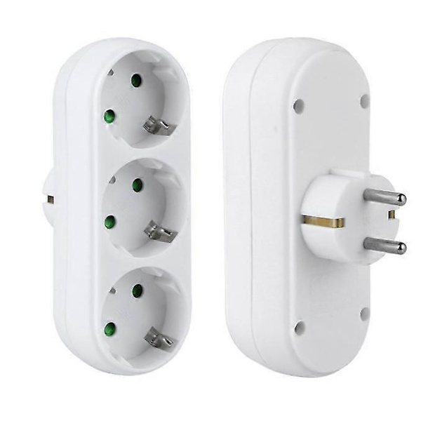 【BQ】EU Grounded Wall Socket Adapter Plug Extension Cord Outlet Converter 3500W B31