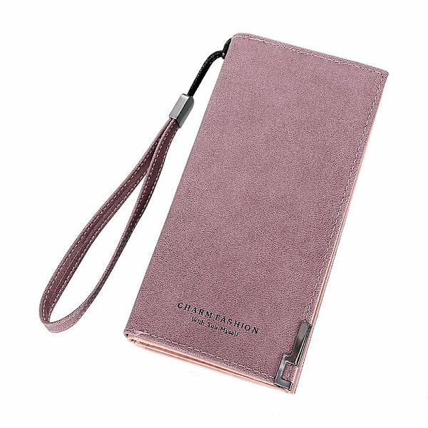 Damplånböcker Mode Dam Wristlet Handväskor Lång pengapåse Dragkedja Myntväska Kort ID-hållare Koppling Kvinna Plånbok Grey