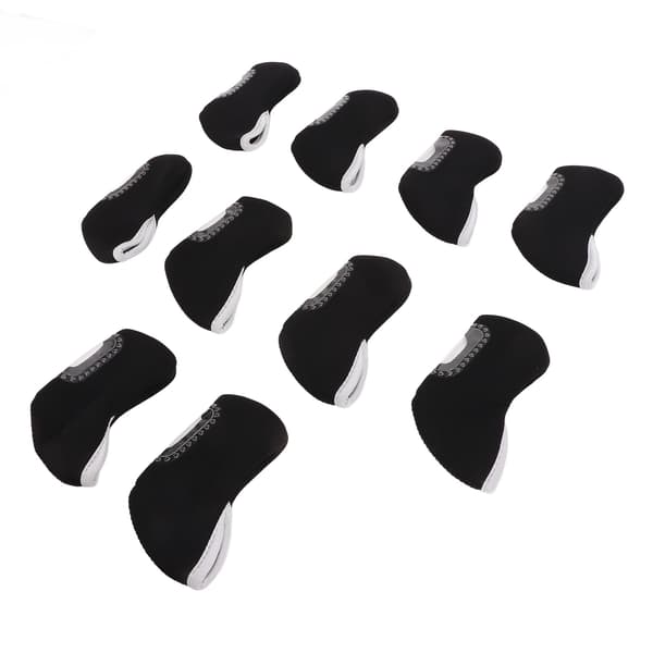 10-pack Golf Iron Head Covers Skyddande Golfklubbskydd Svart