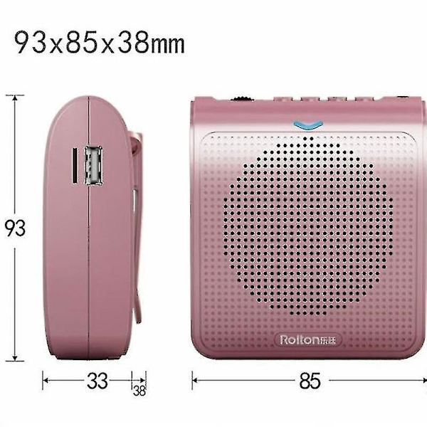 Bärbar mikrofon högtalare Mini röstförstärkare med USB tf-kort FM-radio för lärare Reseguide white