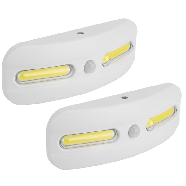 2 STK USB COB LED Bevegelsessensor Skaplys for Hjem Korridor