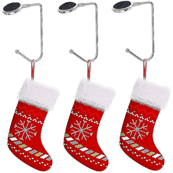 6 kpl Joulusukkapidikkeet Mantel Hooks Turvakahva