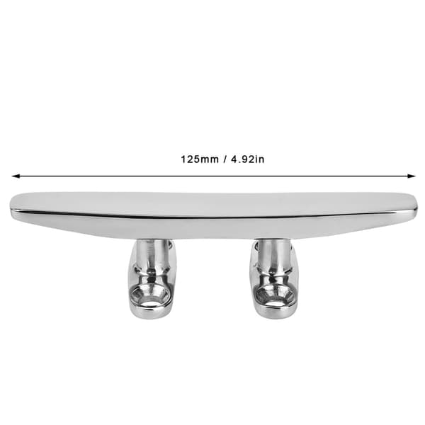 Rustfrit stål bådklampe spejlpoleret bådlys tilbehørsbase klampe marinebase (5in)
