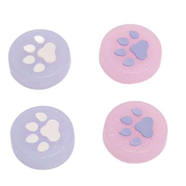 Joystickskydd Förhindra Halk Glitter Söt Katt Tass Form Silikon Tumgreppskydd för Switch Lite