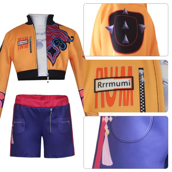 【BQ】Demon Slayer Cosplay Kostym för Rumi | Jacka, Foder och Shorts Set Rumi (jacka + foder + shorts)-FF- Rumi (jacket + lining + shorts) Rumi (jacket + lining + shorts) 130