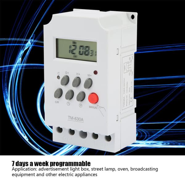 TM630A Mini LCD Digital Microcomputer Kontroll Ström Timer Switch (12V DC)