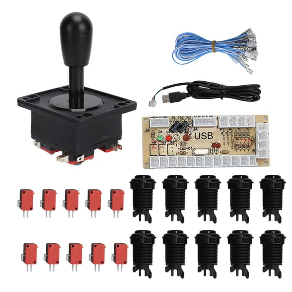 DIY Arcade Game Kit - USB Joystick med PC-spill-adapter