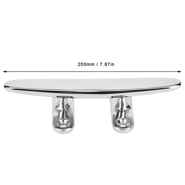 Rustfrit stål bådklampe, spejlpoleret, bådlys tilbehørsbase, marinebase (8 tommer)