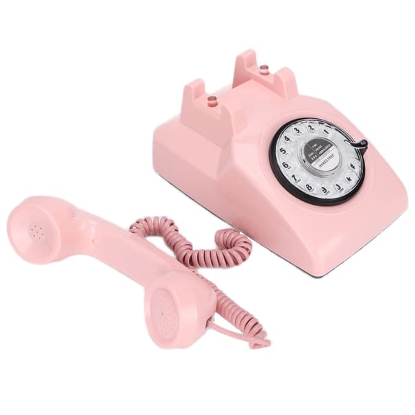 Klassisk Rosa Retro Roterende Håndsett Telefon