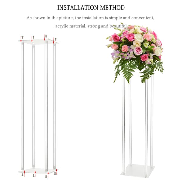 Akryl Sylindervase Bryllup Blomsterstativ Dekorarrangement