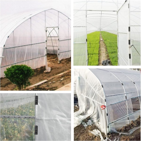 Letkunkiristimet kansien kiinnittämiseen puutarhakasvihuoneisiin, kalvoihin, kasveihin, 50 kpl 32 mm