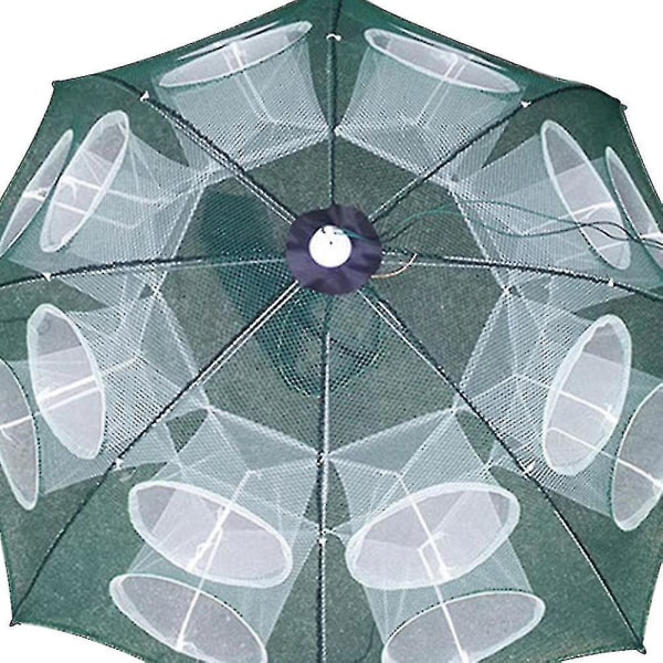 Blue 4-20 Holes Automatic Fishing Foldable Crab Fish Trap 4 Holes*