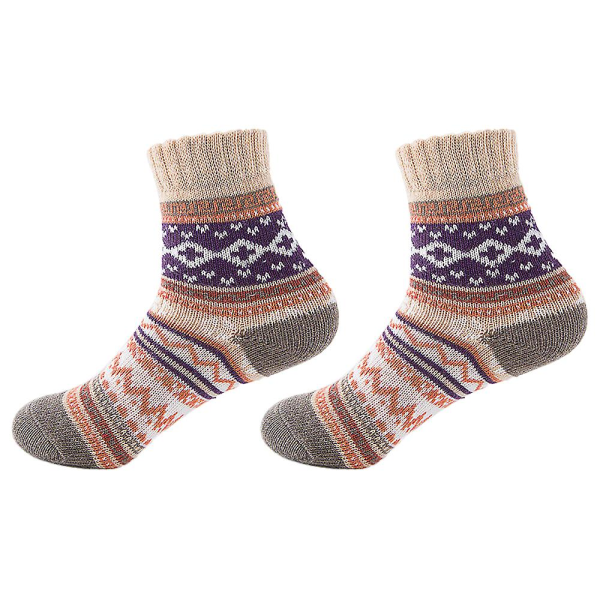 Wool Socks Thick Warm Soft Winter Knit Cozysuitable For Going Out In Winter-style 2