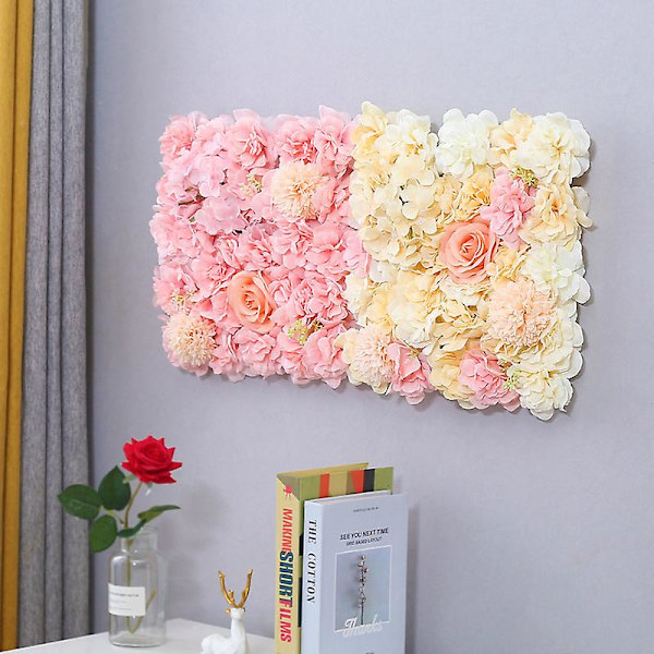 Simulering Ros Bakgrund Vägg Ros Vägg Falsk Blomma Blomstrad Plast Lämplig för bröllopsdekoration Bröllop Blombåge Fotostudio Bild Vägg 1 White