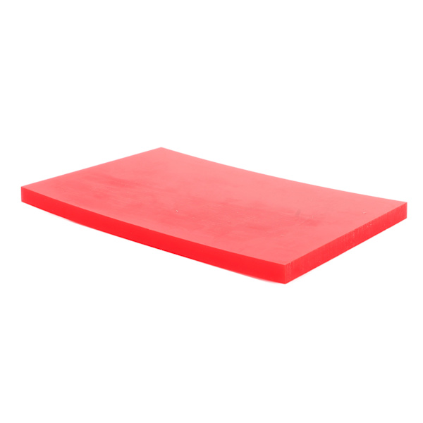 Rød lærhåndverksmatte - 15 cm x 10 cm - Støydempende, rivebestandig pute for DIY-prosjekter
