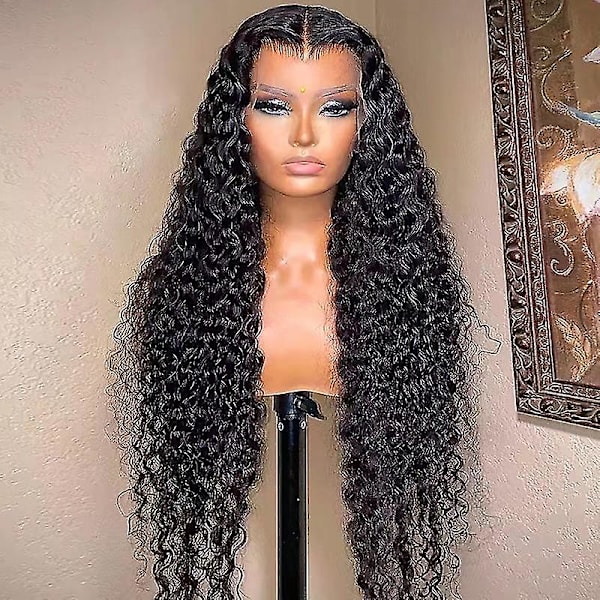 Deep Wave Closure Peruukki Hiukset Pitsi etuperuukit 13x6 Pitsi etuperuukki Esikynitty valkaistu solmu Peruukit 13x4 Deep
