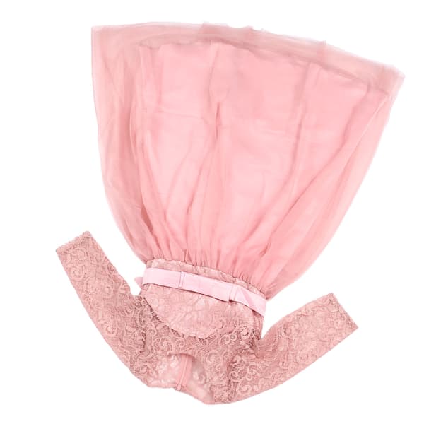 Prinsessbröllopsklänning för flickor 3/4 ärmar spetsblomma klänning prinsessa puffig klänning för barn rosa 130cm