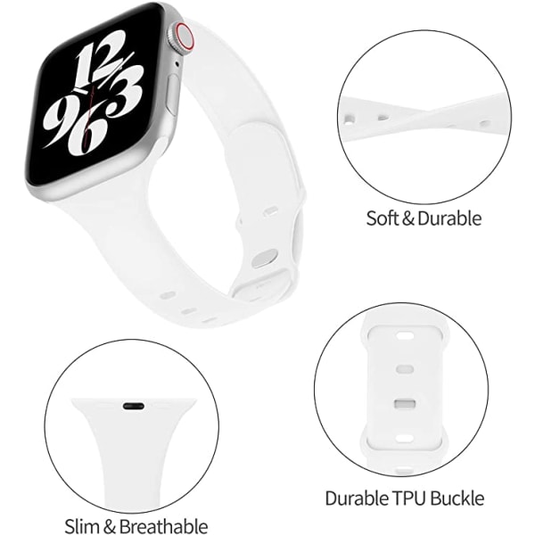Seizehe Slim Band kompatibel med Apple Watch Band 38mm 40mm 41mm 42mm 44mm 45mm