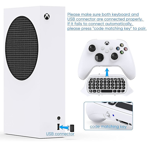Trådlös kontrolltangentbord kompatibelt med Xbox Series X/s/one/one S Gamepad