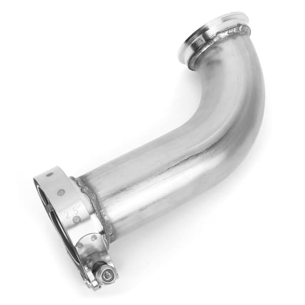 90° flange albueadapter Stopprør VBand Clamp Rustfrit stål 2,5 tommer ID til 3,2 tommer OD