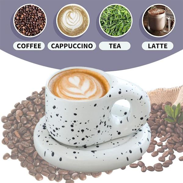 kaffekoppar, kaffekoppar, fat X0b9 för kontor och koreanskt keramiskt kaffe