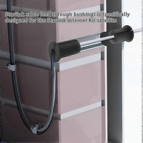 【BQ】Väggbussning för Starlink Dishy ethernetkabel Black 4pcs