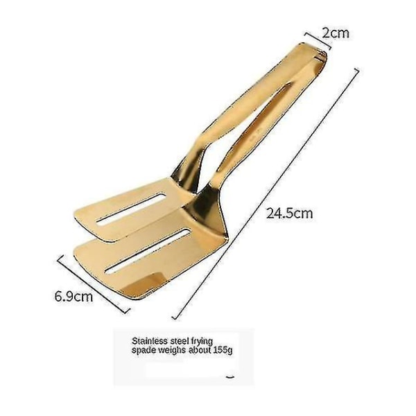 Hhcx-gold Barbecue Tong Stainless Steel Fried Kitchen Bread Ice Fruit Salad Clip|cooking Tool Sets