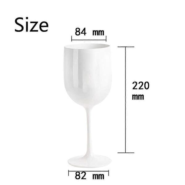 Eleganta och okrossbara vinglas, plastvinglas, mycket splittersäkra vinglas Hvit