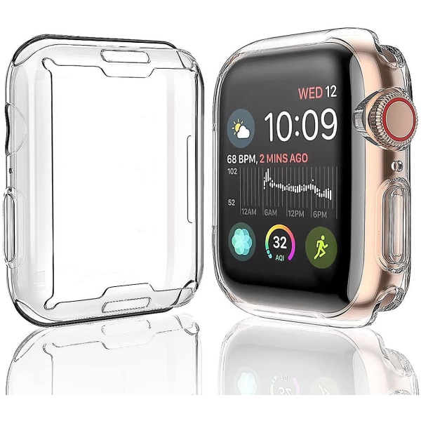 45 mm case för Apple Watch Series 8 Series 7 skärmskydd, övergripande case Tpu Hd Ultratunt cover för Iwatch, genomskinlig 40mm