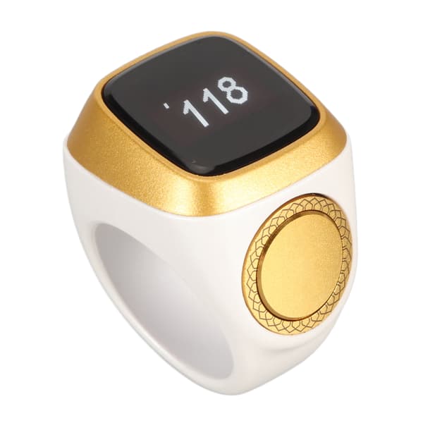 18mm 0.49in Elektronisk Digital Teller Ring Vibrasjons Påminnelse Hvit