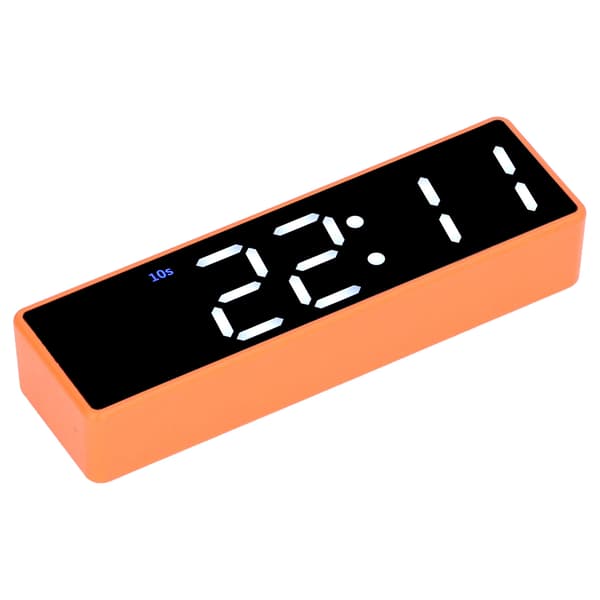 LED Digital Timer Multifunktionell Elektronisk Skrivbordsklocka Orange Ram Grön Vit Display för Sovrum Gym
