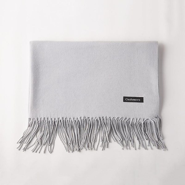 Kvinners Varmt Langt Sjal Vinter Varmt Stort skjerf Light Gray