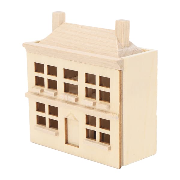 1 12 Miniatyr Dockhus Villa DIY Trähus Modell Barn Dockmöbler Leksak