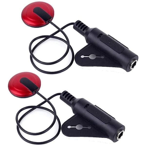 2 stk Piezo Kontakt Mikrofon Pickup Til Gitar Fiolin Banjo Mandolin Ukulele