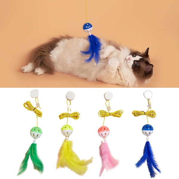 Kattleksakssugkopp med hög elasticitet Rephängande simulering Caterpillar kattleksak för inomhusstad Random Color