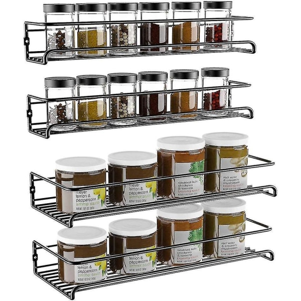 2-pack hängande kryddhyllor Organizer Väggmonterade förvaringshyllor för köksskåp