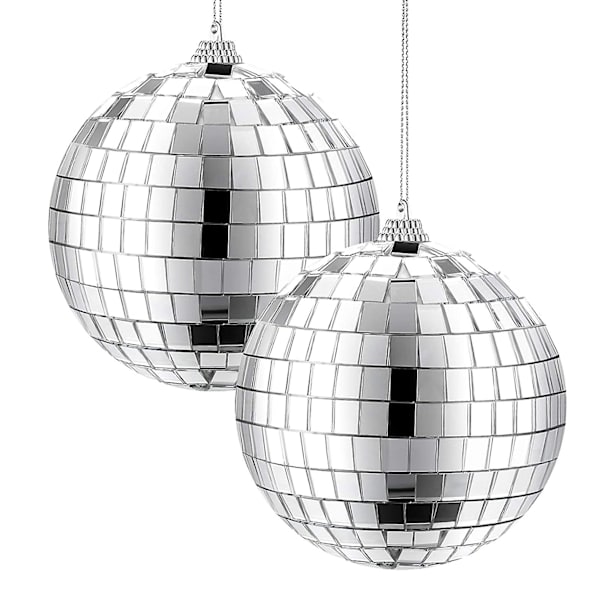 2 kpl peili discopallo 70-luvun disco party -riippuva pallo juhliin
