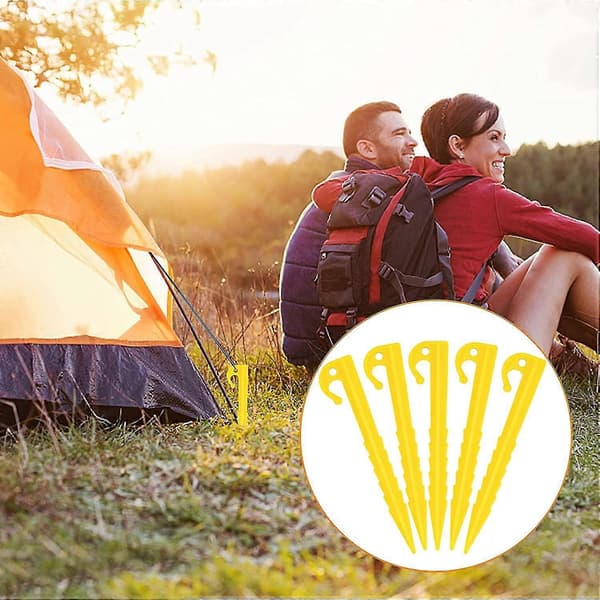 20 st plastteltplugger, markfester kraftige campingteltplugger Yue Chi
