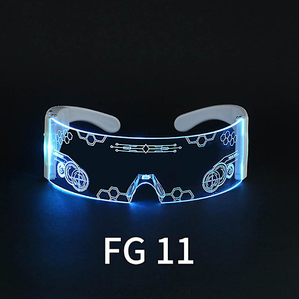 LED-ljusemitterande glasögon tidvattnet framtida teknik sense burst flash laddningsglasögon C8